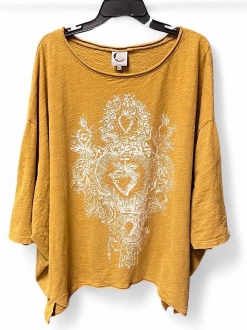 Jaded Gypsy Be Free Top Love of Mustard One Size Soft Oversized Boho Festival